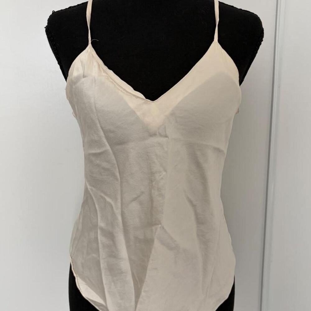 Bullocks Wilshire Cream Silk Tank - S